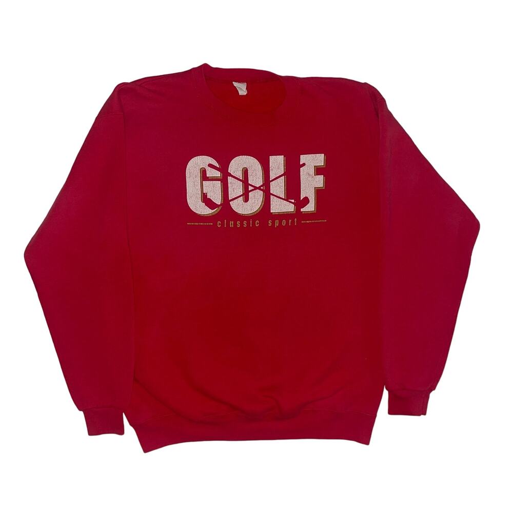 Vintage Golf Classic Sport Retro Spellout USA Made Pullover Crewneck Sweatshirt